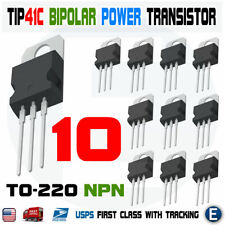 10pcs TIP41C TIP41 NPN Bipolar Transistor TO-220 100V 6A 65W picture