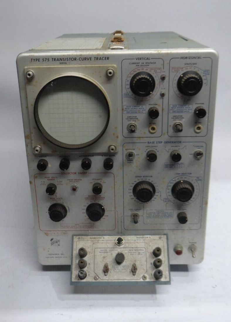 Vintage Tektronix Type 575 Transistor Curve Tracer Oscilloscope - Powers On