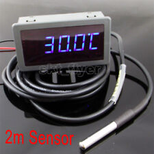 Blue LED Digital Thermometer Car Water Temp Meter Gauges F/C 2m DS18B20 Sensor  picture