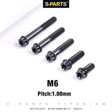 M6 x10-120mm Standard Titanium Flange bolts screws Black for motorcycle picture