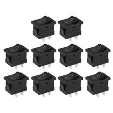 10x Rocker Switch Switches 2-Pin Black On/Off Small Mini 3A 12V-250V DC 1/2 3/4 picture