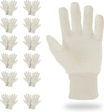1 Dozen 12 Pairs Cotton Jersey Work Gloves, Large - Mens Size picture
