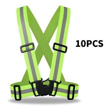 10PCS Adjustable Safety Vest Elastic Belt hi vis Reflective Gear Strap Run Party picture