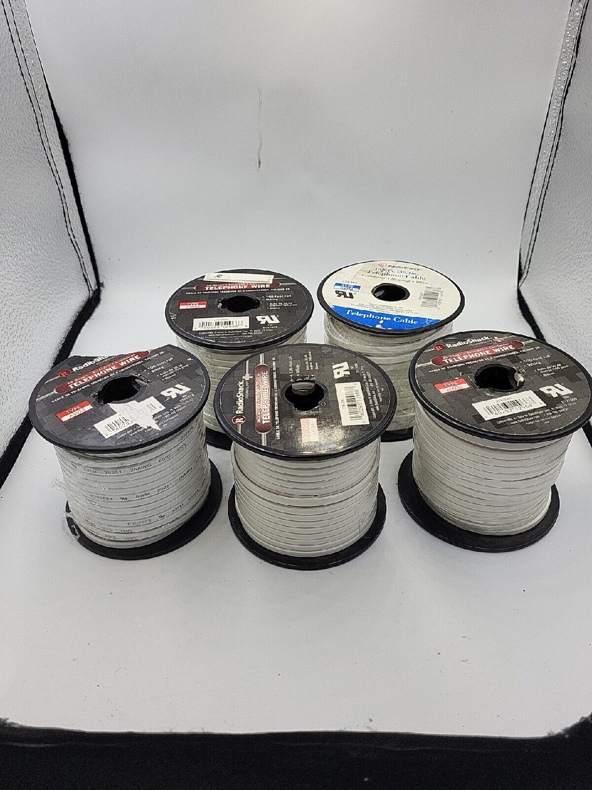 Radio Shack, 26 Gauge, Stranded 4 Conductor Telephone Wire, 100 Ft Roll Lot Of 5