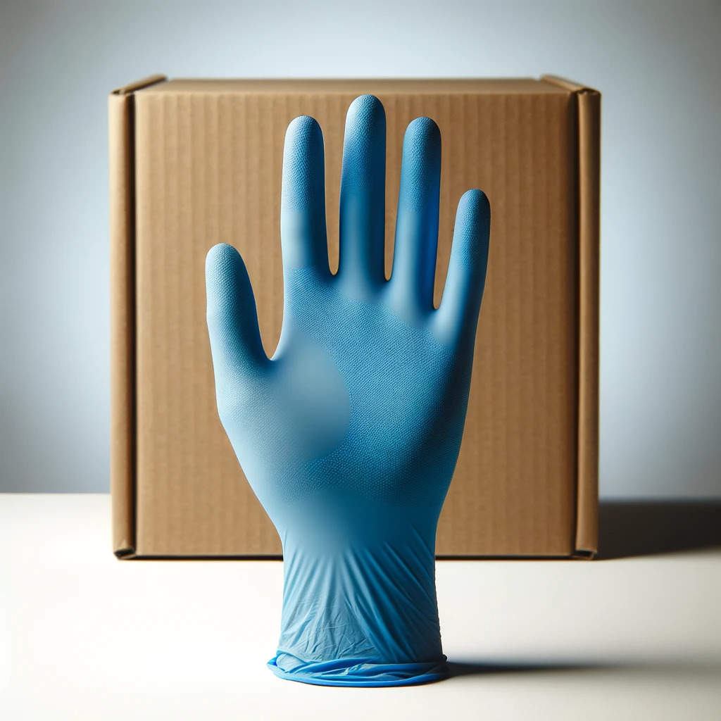 Case of 1000 PVC+ Nitrile Medical Exam Gloves, Powder Free, Blue, Size Medium