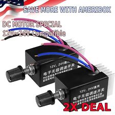 2PC DC 12V 24V Motor Speed Controller Car Truck Fan Heater Control Defroster picture