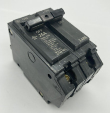 GE THQL2125  2 Pole 25 Amp 120 240V AC Plug In General Electric  Circuit Breaker picture
