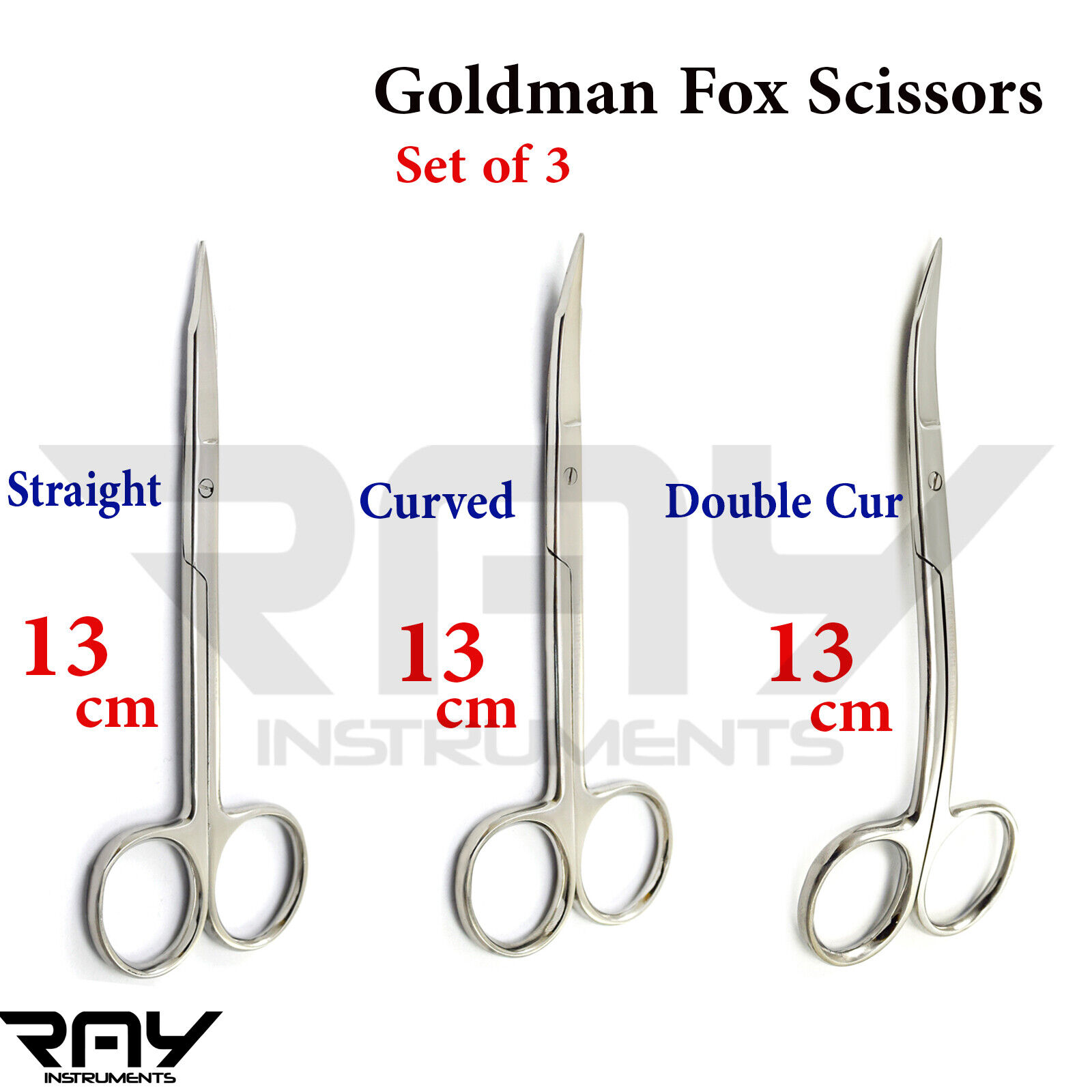 Goldman Fox Scissors Surgical Micro Shears Dissection Super Cut Trimming Tissue 