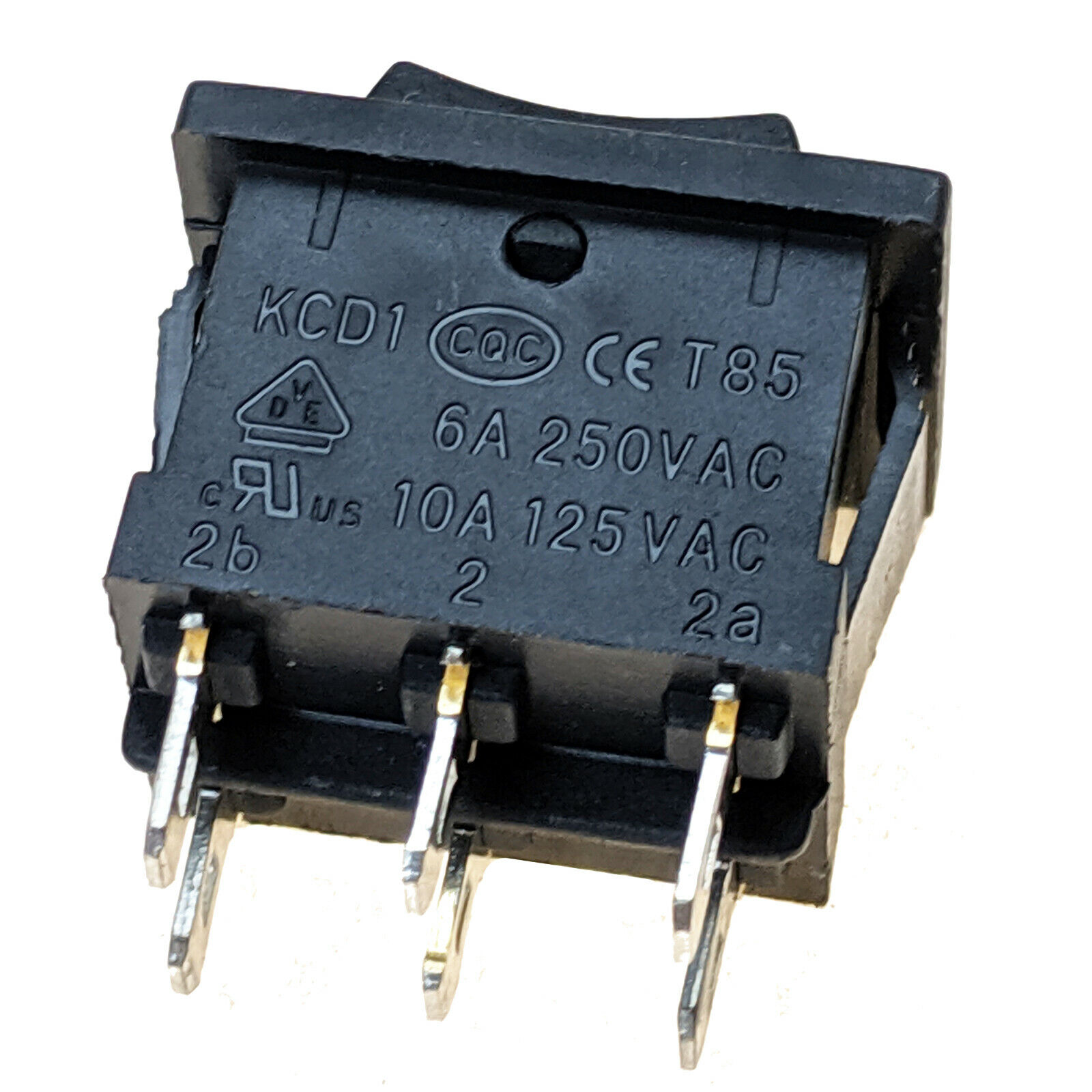 IndusTec Rocker Switch 6 - pin DPDT 3 Pos 10A 125 V  Maintained 12V 24V Polatity
