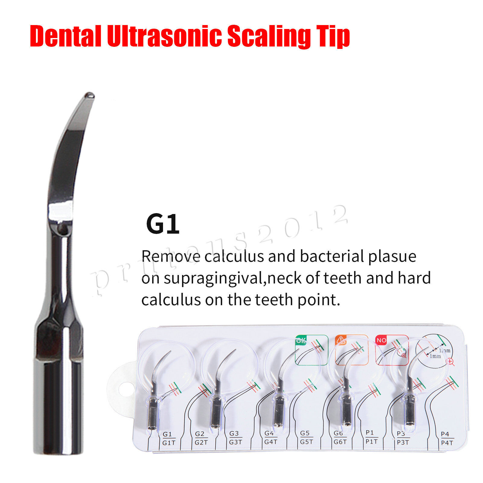 5pcs/KIT Dental Ultrasonic scaler tip Tips FIT EMS woodpecker G P