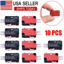 10 PCS Micro Limit Switch V-15-1C25  SPDT Momentary Snap Button AC 250V 15A picture