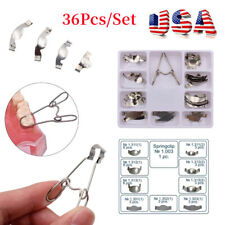 36Pcs Dental Metal Matrices Sectional Saddle Contoured Matrix Refill with Clip picture