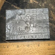Printing Block  “The Depot Restaurant “ Heavy Lead Block Nice Details picture