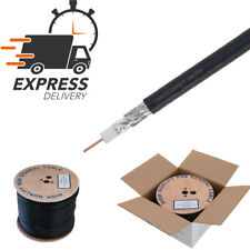 RG6 500FT Cable Bulk Coaxial Wire Dual Shield 18AWG Black Coax Satellite TV picture