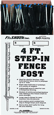 Step In Electric Fence Post Fi Shock A-48B 4' Black 50 Posts Included Heavy Duty picture