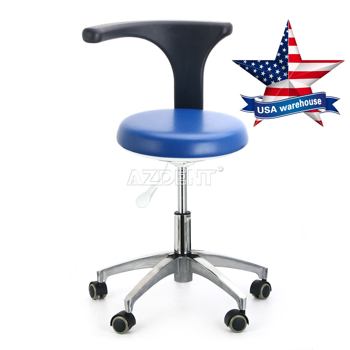 4 Type PU Leather Adjustable Stool Dental Dentist Chair Hydraulic Rolling Stools