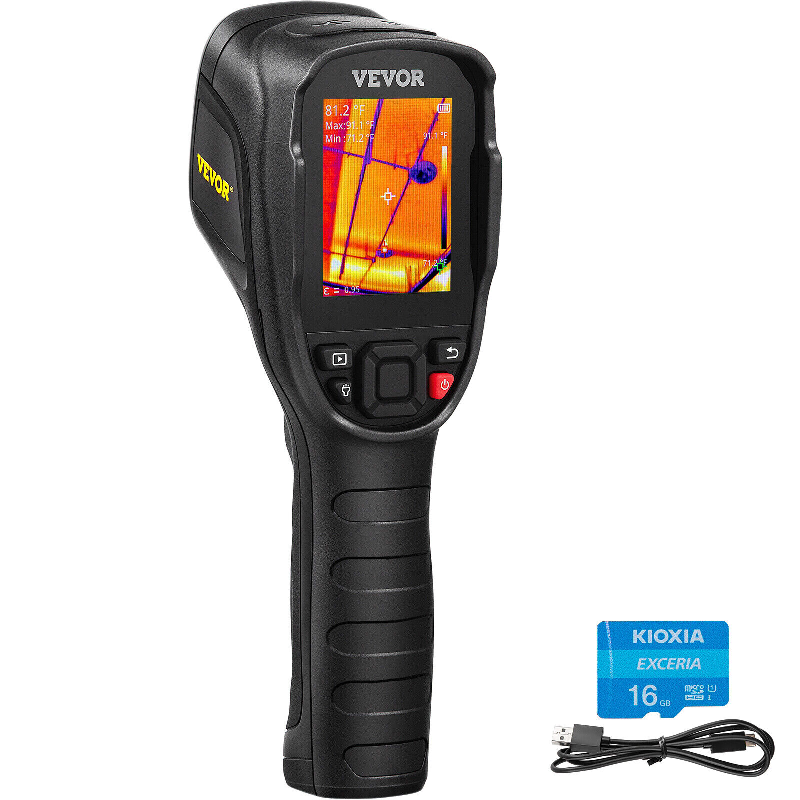 VEVOR Infrared Thermal Imager Thermal Camera 16G IR Resolution 240x180 LCD