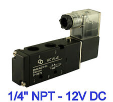 1/4 Inch 4 Way 2 Position Directional Control Electric Solenoid Air Valve 12V DC picture