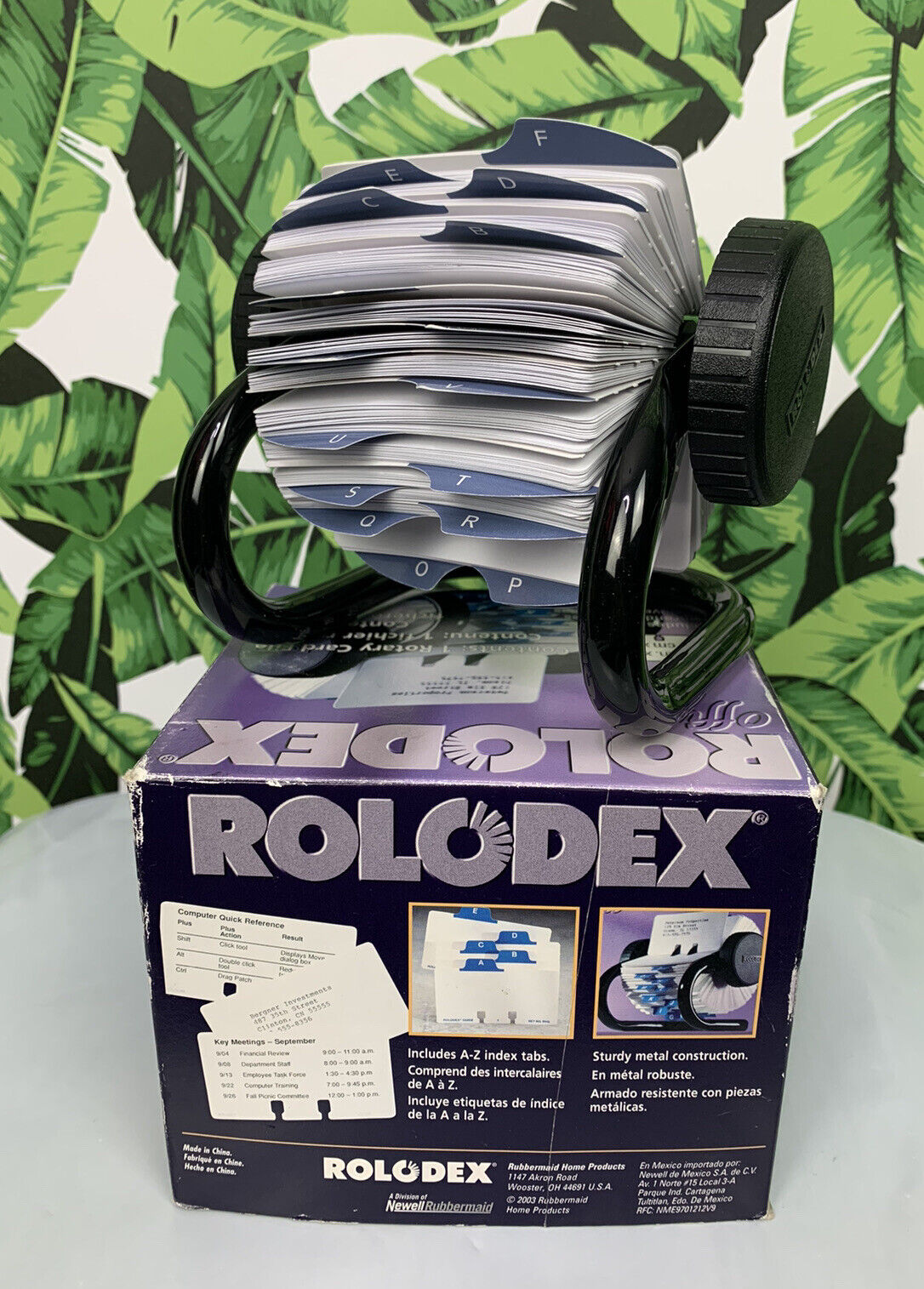 Vintage Y2K Era Rolodex Rotary Card File Includes 250 Cards & A-Z Index Tabs