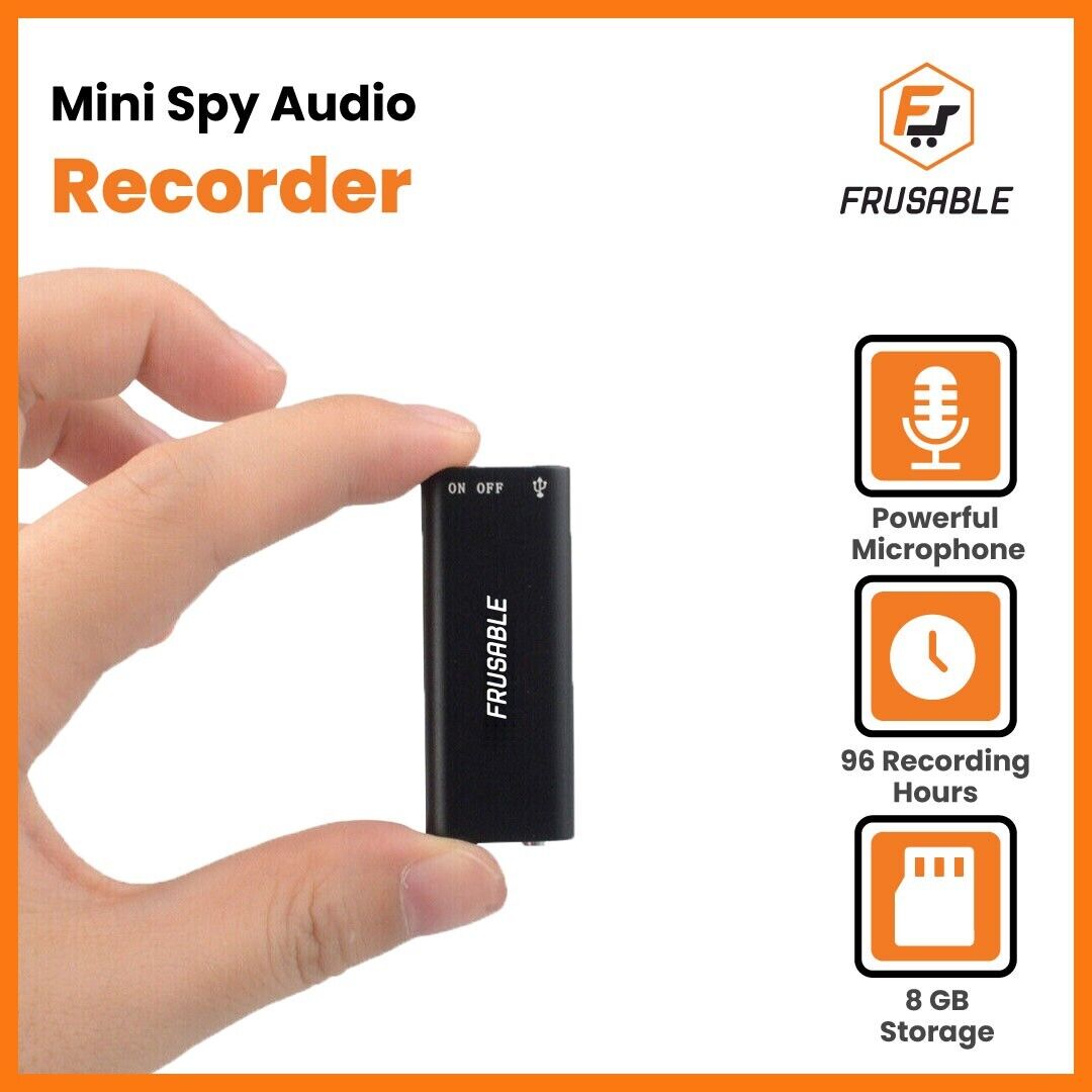 Mini Spy Audio Recorder Voice Activated Office Listening Device 96 Hours 8GB