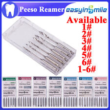6Pcs Dental Endo Peeso Reamers Drill Stainless Steel Root Canal Files #1-6 32MM picture