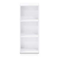 11003WH 3 - Tier Open Shelf Bookcase, White Color - 12