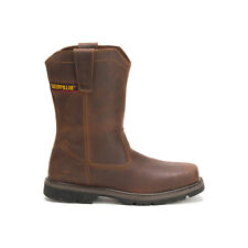 Caterpillar Wellston Pull On Steel Toe P90439 Mens Brown Leather Work Boots picture
