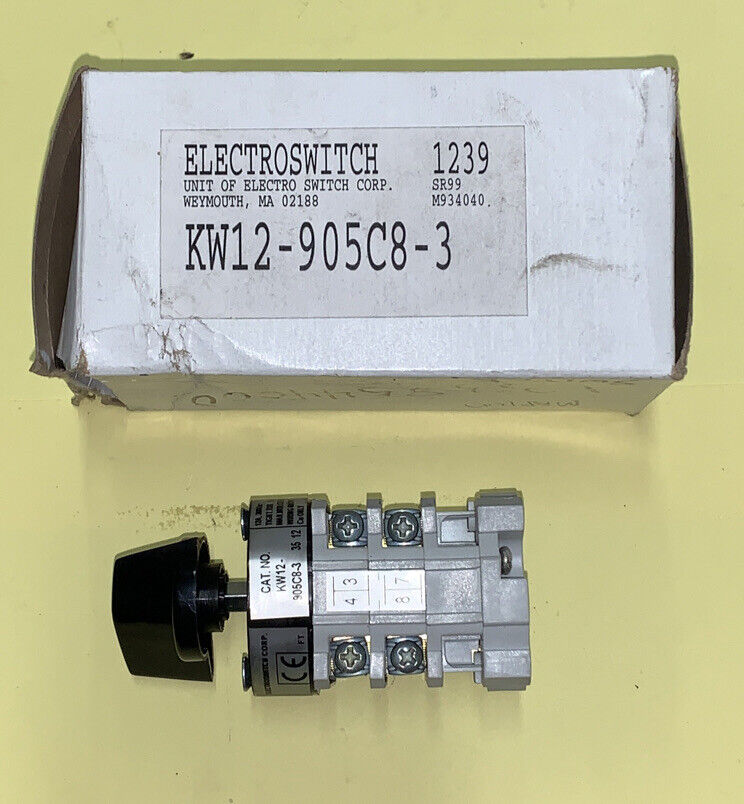 New Electroswitch Corp KW12-905C8-3 Rotary Switch Assembly, Model T12