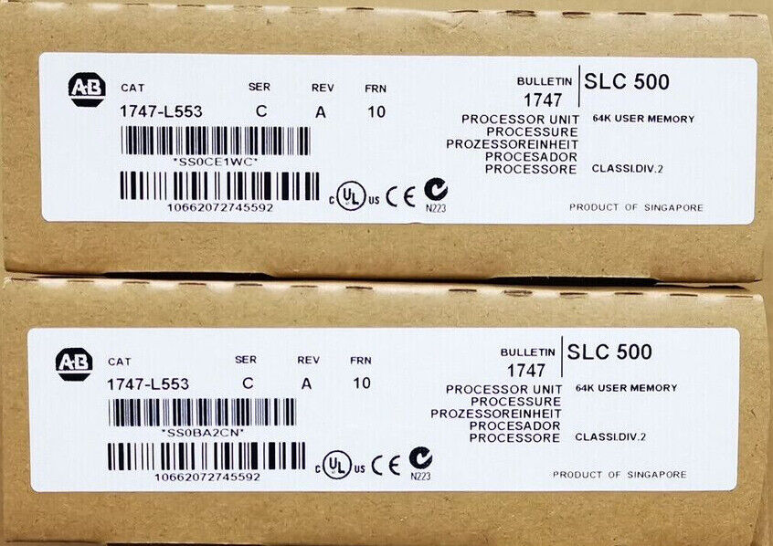 Allen-Bradley 1747-L553 / C SLC500 5/05 CPU Processor Unit AB 1747L553