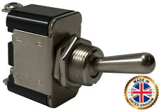 (2) Heavy Duty Momentary On - Off Metal Toggle Switch 25 Amps 12 Volt - UK Made picture