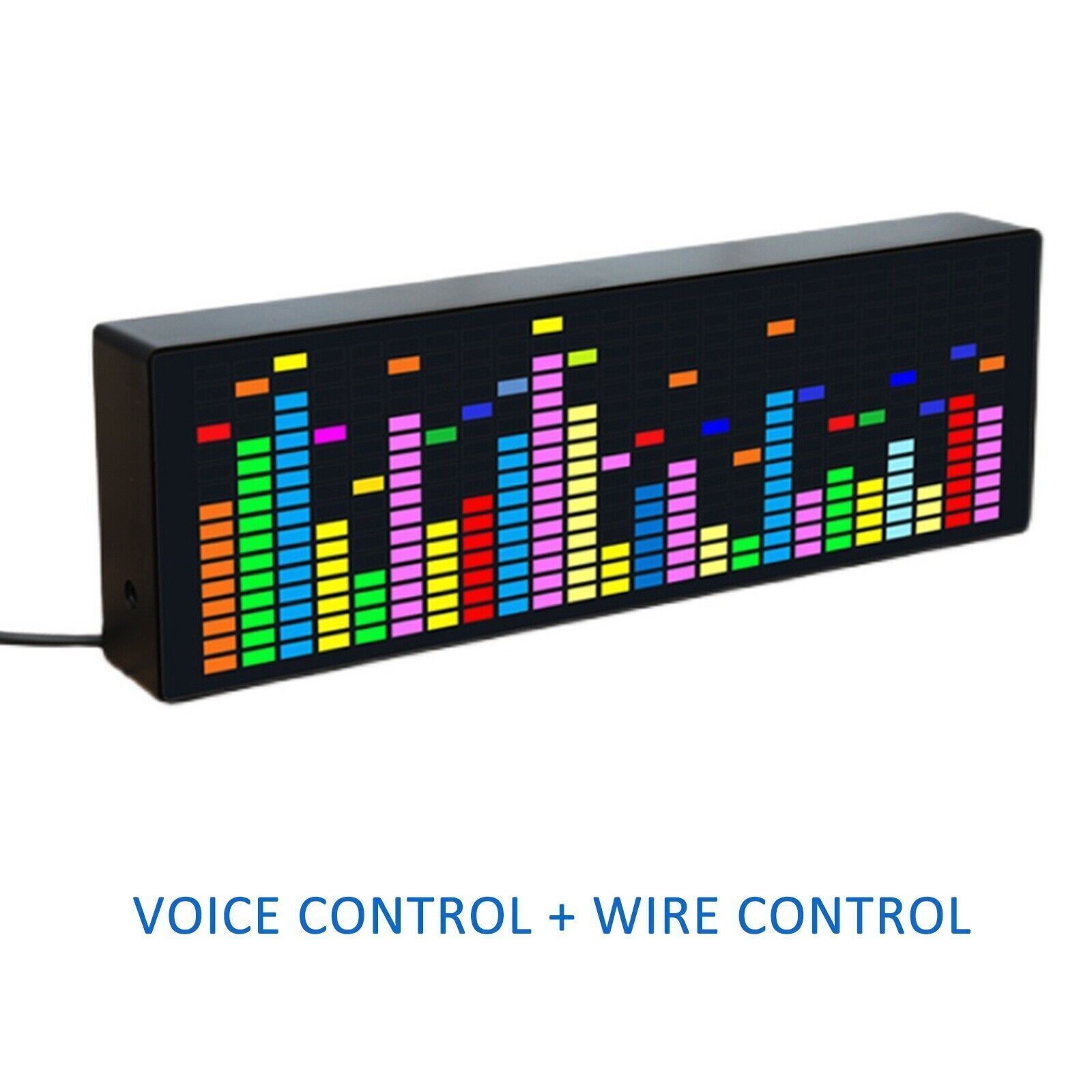 USB VU Meter VFD Music Spectrum Indicator RGB Audio Voice-activated Rhythm Clock