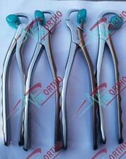 DENTAL EXTRACTION PHYSICS FORCEPS STANDARD SERIES SET OF 4 PCS FREE 40 SILLICONS picture