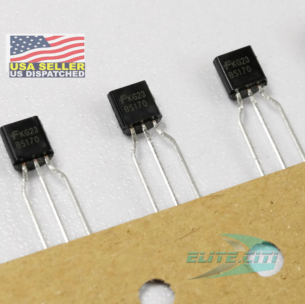 10x On Semiconductor BS170-D26Z MOSFET Transistor N Channel 500 mA, 60V, 1.2 ohm