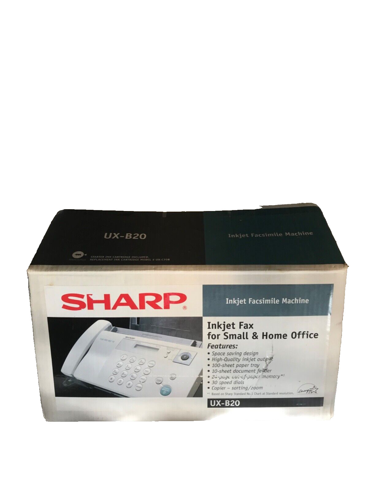 New Open Box Vintage Sharp Corp UX-B20 Inkjet Facsimile Machine Complete OG Box