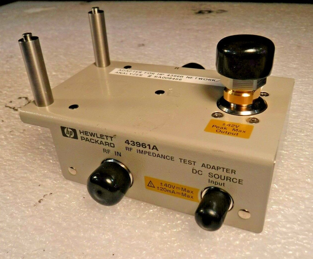 HP Agilent Keysight 43961A RF Impedance Test Adapter Set (For HP 4396B)