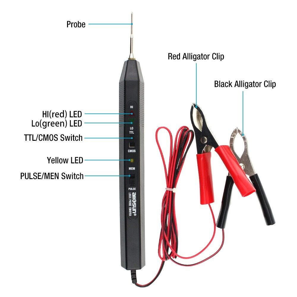 EM4610A Logic Probe Logic Troubleshooting Tester Levels Pulse Detector allsun