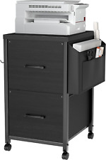 2 Drawer File Cabinet on Wheels for Home Office, Rolling Small Fabric Filing picture