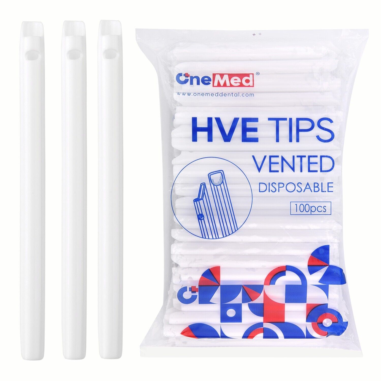 2000(20 Bags)HVE High Speed Volume Evacuation Suction Dental Tips,Vented(White)