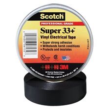 3M Scotch 3pack Super 33 Plus Vinyl Electrical Tape - Black 19 mm x 20 m picture