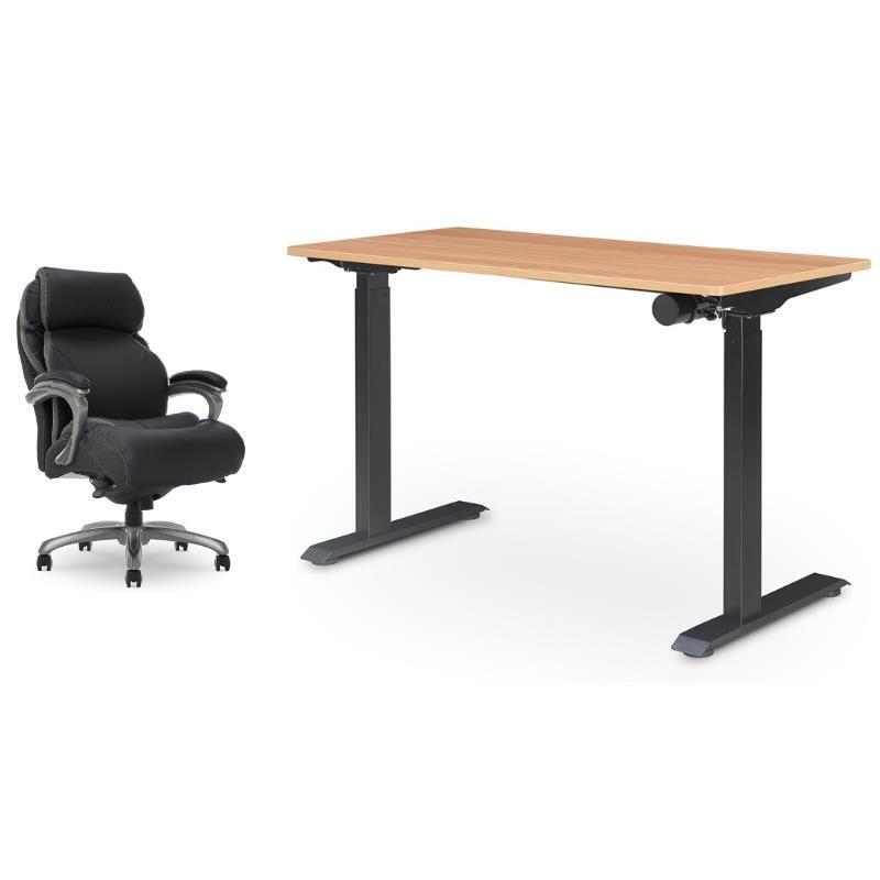 Home Square 2-Piece Set with Adjustable Standing Desk and Tall Executive Chair