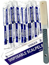 New Disposable Scalpel Blades With Plastic Handle ( Box of 10 ) Sterile Surgical picture