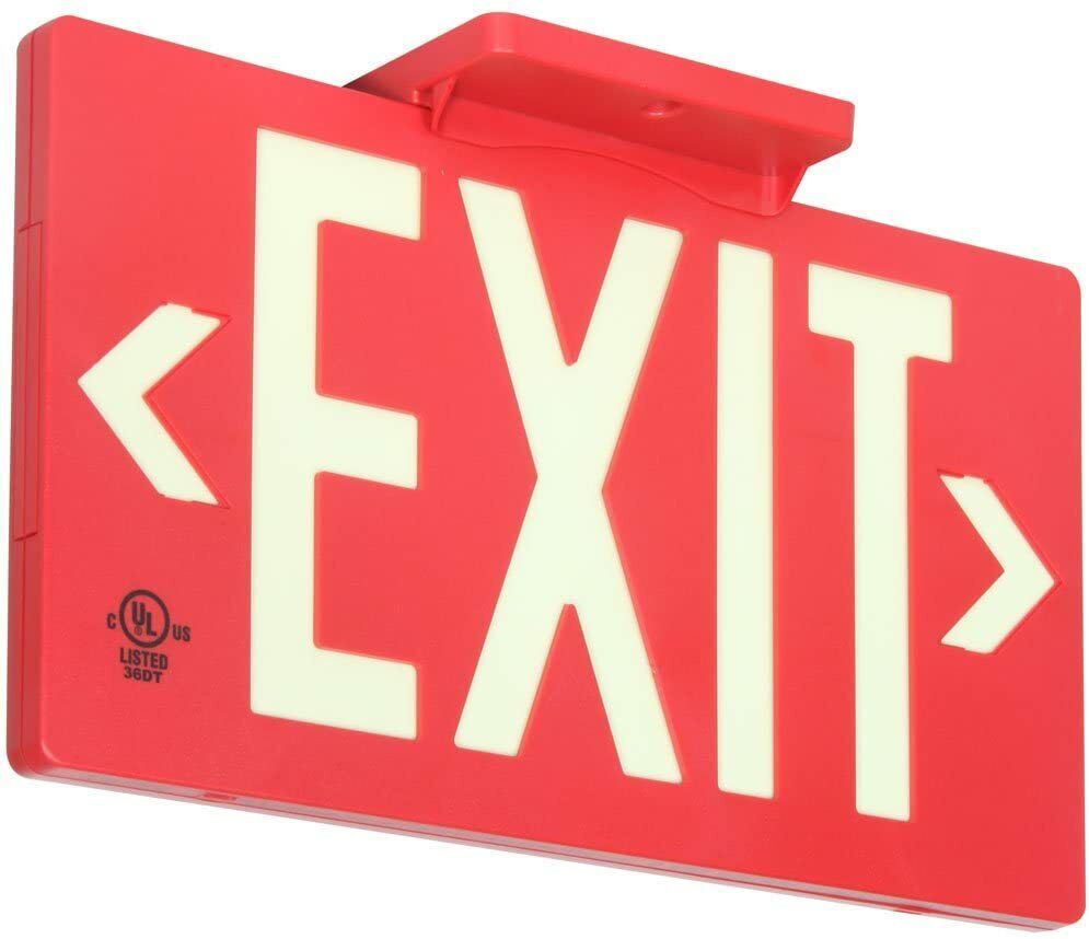 UL Listed 50 foot Jessup Glo Brite 7050-B 8.75-x-15.5-Inch Single Sided Exit ...
