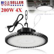 4 Pack 200W UFO Led High Bay Light Factory Warehouse Commercial Led Shop Lights picture