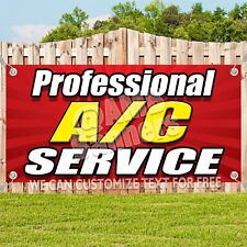 RED PROFESSIONAL AC SERVICE Advertising Vinyl Banner Flag Sign Many Sizes picture