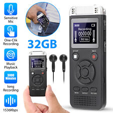32GB Mini Activated LCD Digital Voice Recorder MP3 Player Audio Sound Dictaphone picture