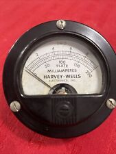 Vintage Harvey-Wells 0-200 Milliamperes DC ROUND PANEL METER 3