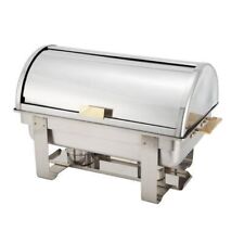 Roll Top Deluxe Full Size 8 Qt. Stainless Steel Buffet Chafer Chafing Dish Set picture