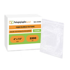 2200 PCS 4x7.5 Bubble Out Pouches / Bubble Bags, Clear, Self Seal (Made In USA) picture