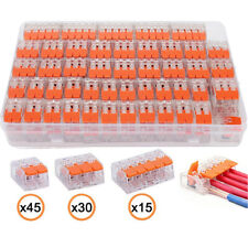 90x For Wago 221 Electrical Connectors Wire Block Clamp Terminal Cable Reusable picture