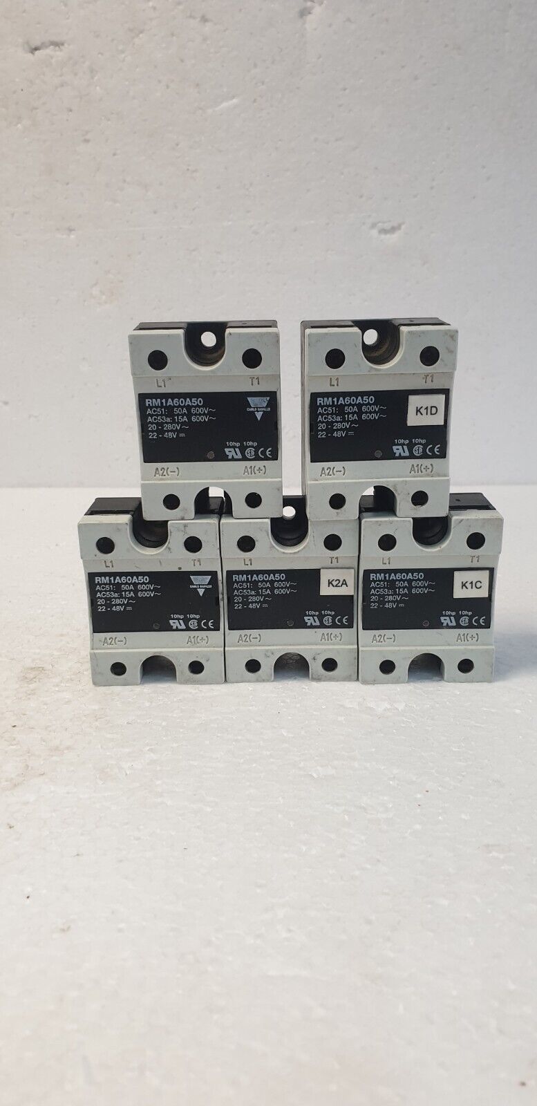 LOT BY 5 PEICES CARLO GAVAZZI RM1A60A50